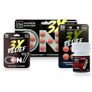 On7 Pseudo Red 3x Relief Tablets Strawberry 30mg