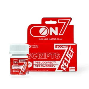 On7 Pseudo Red Relief Tablets Strawberry 20mg Per Tablet